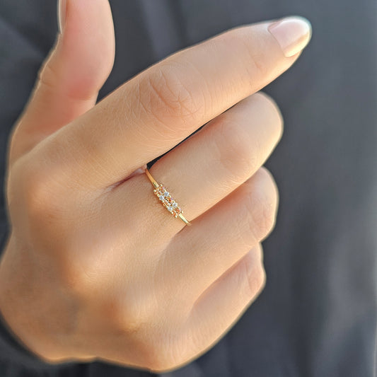 14K Gold Unique Oval Champagne and Diamond Ring - 2S46CHAMP