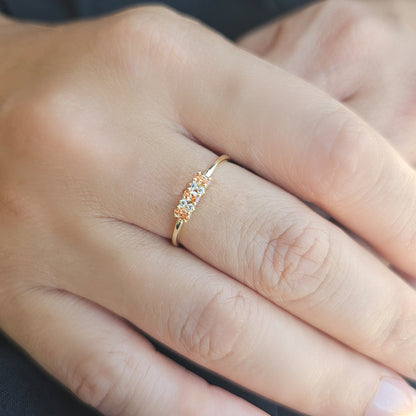 14K Gold Unique Oval Champagne and Diamond Ring - 2S46CHAMP