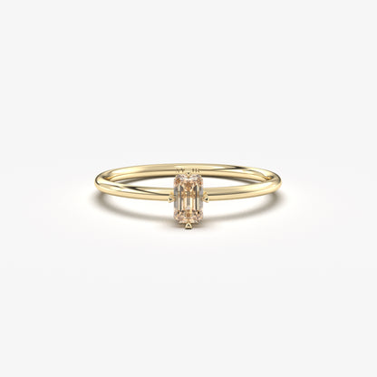 18K Gold Unique Champagne Baguette Ring - 2S57CHAMP