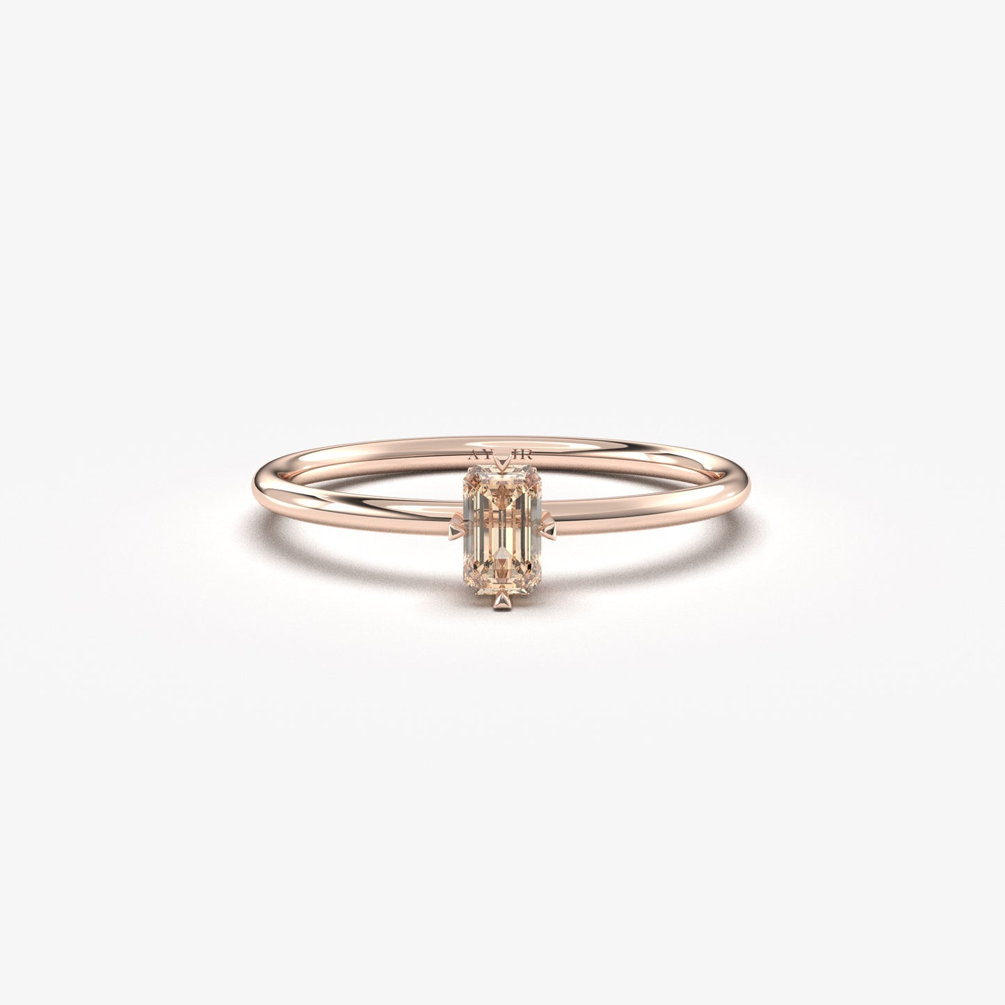 18K Gold Unique Champagne Baguette Ring - 2S57CHAMP