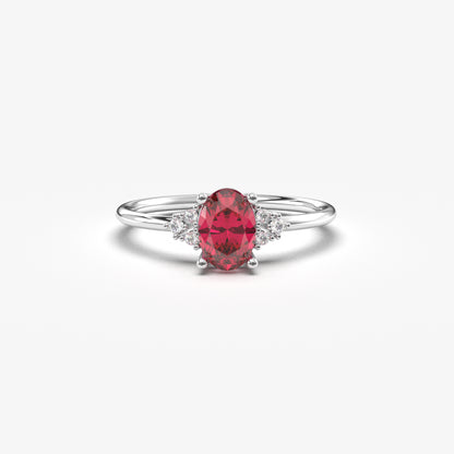 Ovaler Ring aus 10 Karat Gold mit Zirkonia – 8S268PNK