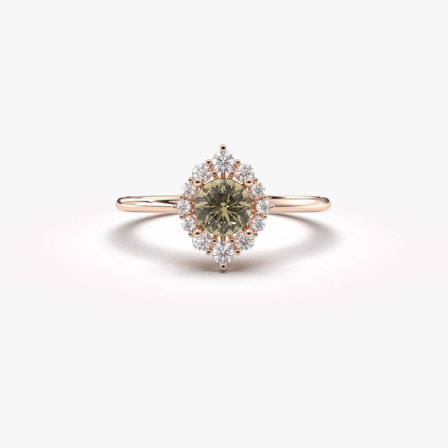 10K Gold Zultanite Oval Solitaire and Cz Ring - 8S62ZUL