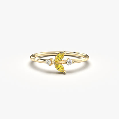 18K Gold Marquise and Diamond Ring - 8S8CIT