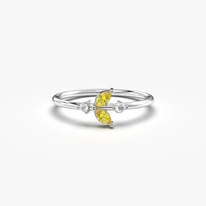 18K Gold Marquise and Diamond Ring - 8S8CIT