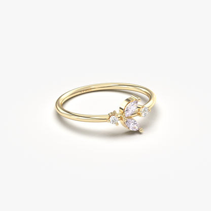 14K Gold Marquise Lavender and Diamond Ring - 8S8LAV