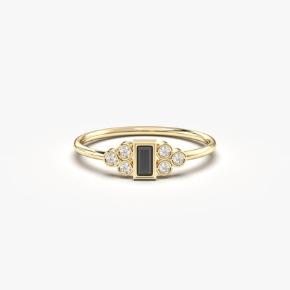 14K Gold Baguette and Diamond Ring - 8S81BLK