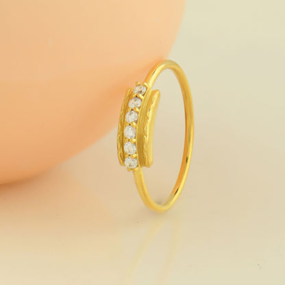 18K Solid Gold Diamond Ring - 2S134