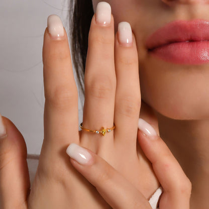 10K Gold Marquise Citrine Ring - 2S111CIT