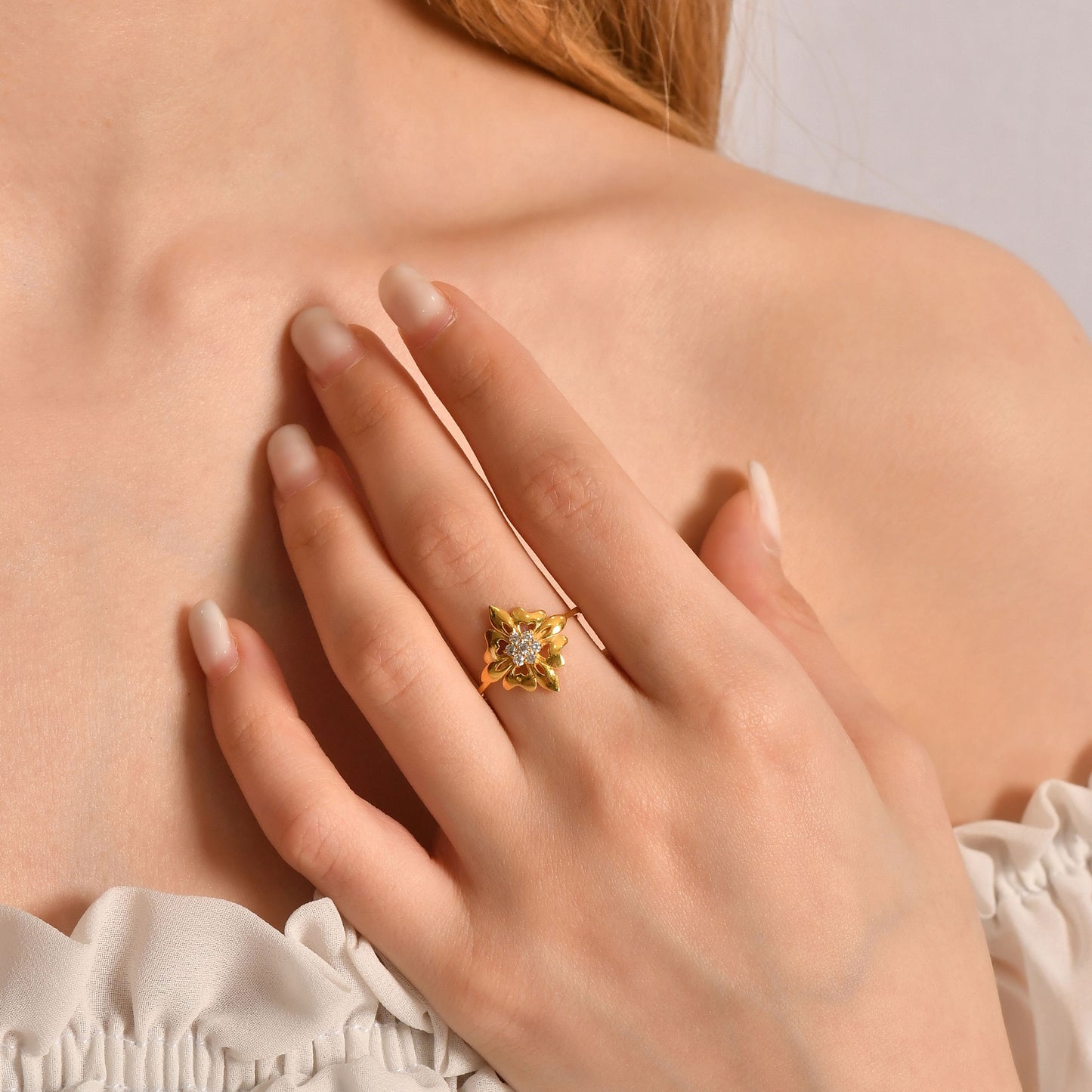18K Gold Art Deco Ring - LR67