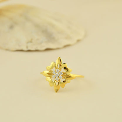 18K Gold Art Deco Ring - LR67