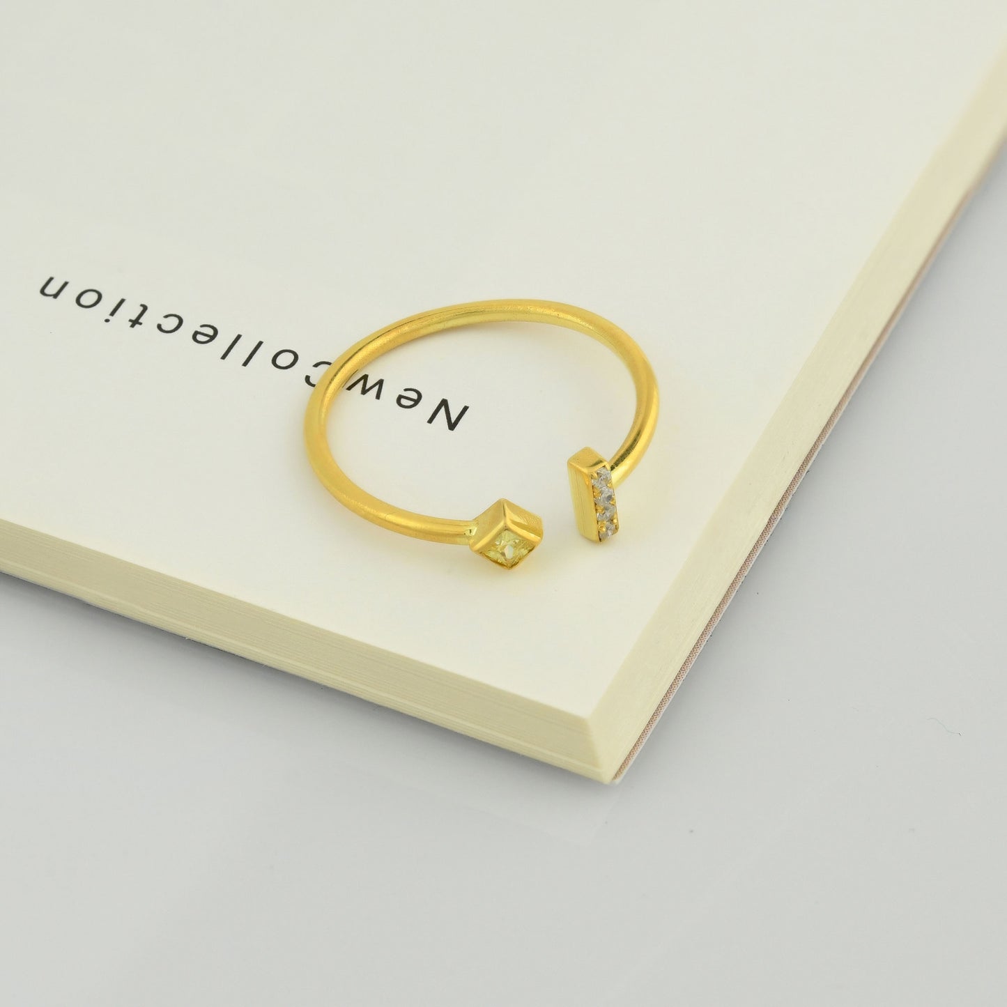 10K Gold Open Citrine Diamond Ring - 2S174CIT