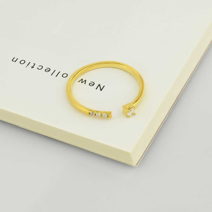 18K Gold Open Cuff Ring - 2S102