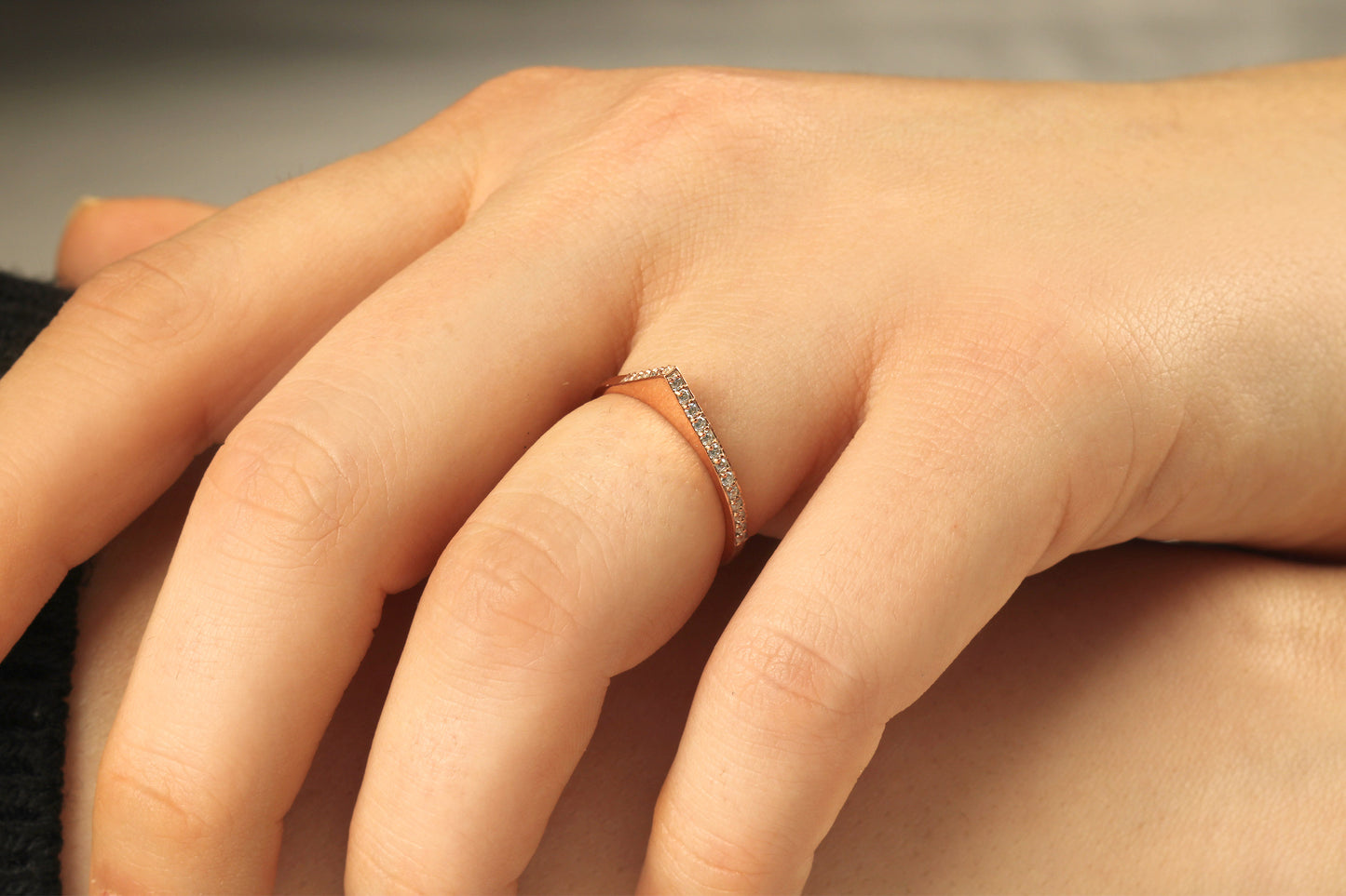 14K Gold Geometric Gothic Diamond Ring - 2S210DIA