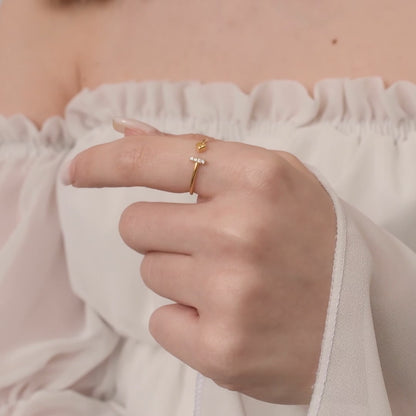 18K Gold Open Citrine Ring - 2S174CIT