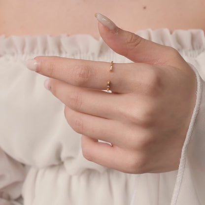 14K Gold Open Baguette Ring - 2S11DIA
