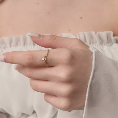 14K Stacking Curve Gold Ring - 2S163