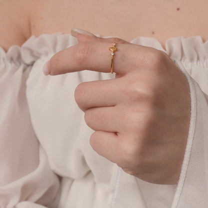 10K Gold Marquise Citrine Ring - 2S111CIT